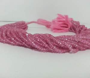 Cuentas de piedra de topacio Rosa natural de 4mm, cuentas de Rondelle facetadas, gemas Vivaaz certificadas de grado AAA + IGI - Product Image 1