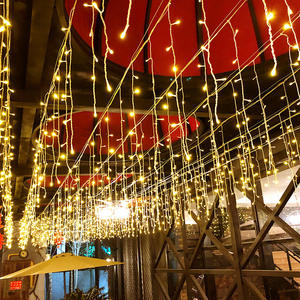 Luces <span class=keywords><strong>LED</strong></span> de Cortina de Carámbanos para Exteriores, Impermeables, con Clasificación IP65, Luces Decorativas de <span class=keywords><strong>Cascada</strong></span> para Jardín, Iluminación de Hadas - Product Image 4