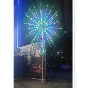 2021 Hot Sell Product Shopping Mall Street Decoration Romantic Led Electronic Digital Fireworks Display Pole Lighting
