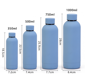 Botella de <span class=keywords><strong>Agua</strong></span> Deportiva de Acero Inoxidable de Doble Pared con Boca Pequeña de 500 ml, con Logotipo Personalizado, Reutilizable, Aislada al Vacío, con Recubrimiento de Goma Suave - Product Image 4