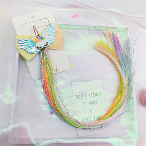 Pince d'extensions de <span class=keywords><strong>cheveux</strong></span> bouclés colorés pour filles pinces à <span class=keywords><strong>cheveux</strong></span> pour enfants queues de cheval arc-en-ciel pince à perruque épaisse (<span class=keywords><strong>cheveux</strong></span> bouclés) - Product Image 3