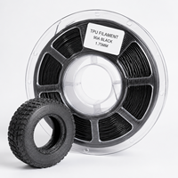Filament d'impression 3D en caoutchouc TPU 85A 90A noir 1,75 mm souple et flexible, matériau élastique haute précision pour impression FDM en gros
