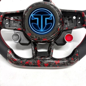 พวงมาลัยคาร์บอนไฟเบอร์ฟอร์จ สำหรับรถยนต์ VW/<span class=keywords><strong>Volkswagen</strong></span> MK7 GTI Golf 6 7 7.5 <span class=keywords><strong>R</strong></span> <span class=keywords><strong>R</strong></span>-<span class=keywords><strong>Line</strong></span> CC <span class=keywords><strong>Polo</strong></span> Passat B8 อุปกรณ์ตกแต่งรถยนต์ - Product Image 5