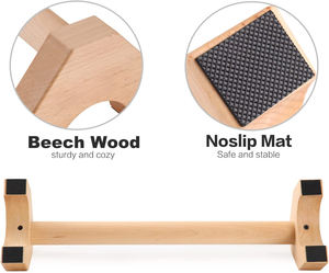 נייד החלקה בסיס תרגיל מיני כושר עץ לטבול מקביל בר Push Up Stand בר עץ Parallettes עבור בית אימון - Product Image 4