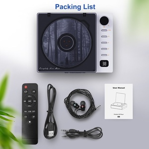2024 nouveau <span class=keywords><strong>tourne</strong></span>-<span class=keywords><strong>disque</strong></span> Compact Rechargeable Hifi rétro lecteurs de CD portables avec haut-parleurs/Radio Fm/Mp3/Usb - Product Image 6