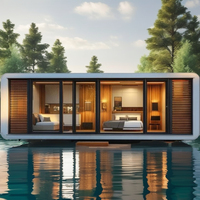 Casa Capsula di Lusso Prefabbricata Modulare, Mini Abitazione Portatile per Giardino, Resort, Hotel e Ufficio