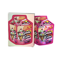 Pochette Cali à fermeture éclair imprimée personnalisée 3.5g 28g Sacs en Mylar anti-odeur pour gâteau Gelato Sac en plastique recyclable de qualité alimentaire de 1 livre