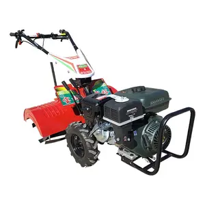 Gasoline/Diesel Small-scalefarm 4 Wheels Cultivator Rotary Weeding Mini Power Tiller
