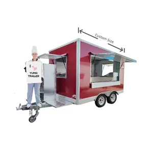 Hotdog Kiosk Taco Food Cart Gyros Pizza Food Truck Helado Remolque de comida móvil con diseño de dibujo 3D gratis para la venta
