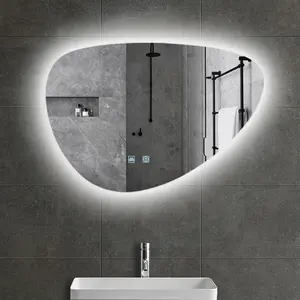 גבוהה סוף עגול Led מראה בחדר אמבטיה עם Demister סגלגל עם אורות אמבטיה חכם מראה
