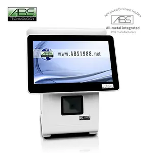Beyaz Metal makine çift ekran dokunmatik POS makinesi termal yazıcı ile yazarkasa sistem perakende noktası için uygun