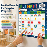 Tableau magnétique de suivi des bonnes habitudes et de récompenses pour enfants, favorisant l'autodiscipline et la propreté