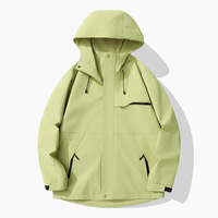 Veste coupe-vent unisexe à capuche, imperméable, respirante, style fin pour le printemps et l'automne, idéale pour la randonnée en montagne