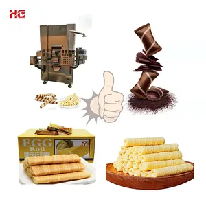 HG Chocolate filled small production line Wafer stick /egg roll making machine