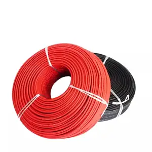 Professional manufacture dc solar pv cable PV1-F 1x4mm2 dual core uv resistance solar wire pv cable 10awg