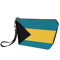 Trousse de toilette personnalisée aux Bahamas, imprimée UV avec le drapeau national, pour les voyages, le rangement de la coiffeuse à domicile, souvenir sur le thème culturel