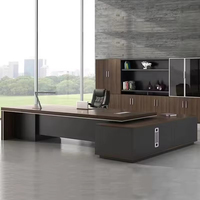 Bureau exécutif moderne Table de bureau Design 1.8m 2m 2.2m Table de travail de patron Bureau de direction avec armoire