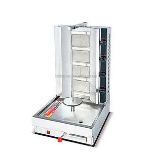 Mini Volautomatische Kip Commerciële Gas Shoarma Turkije Doner Rundvlees Kebab Rotisserie Machine