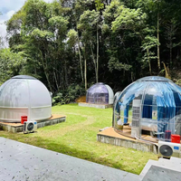 Tente extérieure de bulle de maison de dôme de polycarbonate de transparence d'igloo géodésique pour le centre de villégiature de Glamping