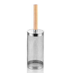 Panier <span class=keywords><strong>de</strong></span> barbecue portable d'extérieur, grille <span class=keywords><strong>de</strong></span> barbecue <span class=keywords><strong>en</strong></span> <span class=keywords><strong>bois</strong></span> anti-rouille, cage <span class=keywords><strong>de</strong></span> barbecue rotative pour camping et pique-nique - Product Image 5