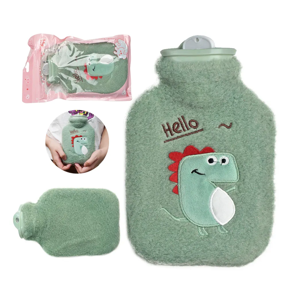 Cartoon Hot Water Bag High Quality Hot Water Bottle with Soft plush Cover