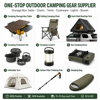 Table de camping pliante en bois Zentopia, mobilier d'extérieur multifonctionnel avec boîte de rangement de 38,7 L, logo personnalisé OEM, directement de l'usine