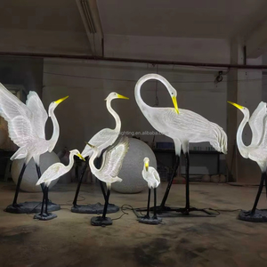 Lumière décorative LED 3D personnalisée en forme d'hibou, structure en résine et fibre de verre, IP65, pour pelouse, jardin, événements extérieurs, Diwali, Ramadan - Product Image 1