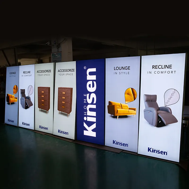 Kenar led modülü alüminyum profil sergi kat poster standı çift taraflı reklam ışık kutusu