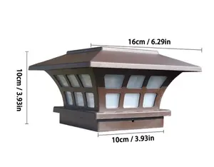 Lampu Dekorasi Pagar Tenaga Surya IP65, Lampu Luar Ruangan Tenaga Surya untuk Dekorasi Taman, Gerbang, Pagar, Dinding, Halaman, Pondok, Kolom Surya, Lampu Depan