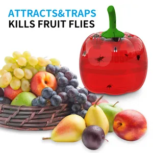 فواكه فائقة قاتل ذبابة الفاكهة مطورة في تصميم الفلفل الناعم مع فخ خطاف مخفي لذباب الفاكهة