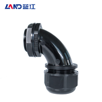 Accessoires de connecteur étanche IP68 en nylon noir pour câble coudé à 90 degrés basse tension, pour connexion de câble MG-A-HE