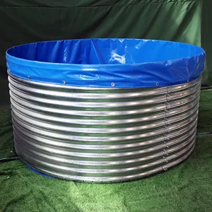 Factory selling galvanized corrugated steel water tank for irrigation fire fisheries custom modular cylinder steel water tank