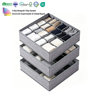 Organizzatori per <span class=keywords><strong>Armadio</strong></span> in Tessuto Pieghevoli, Divisori per Cravatte, Calzini e Biancheria Intima, Scatole Portaoggetti - Product Image 1