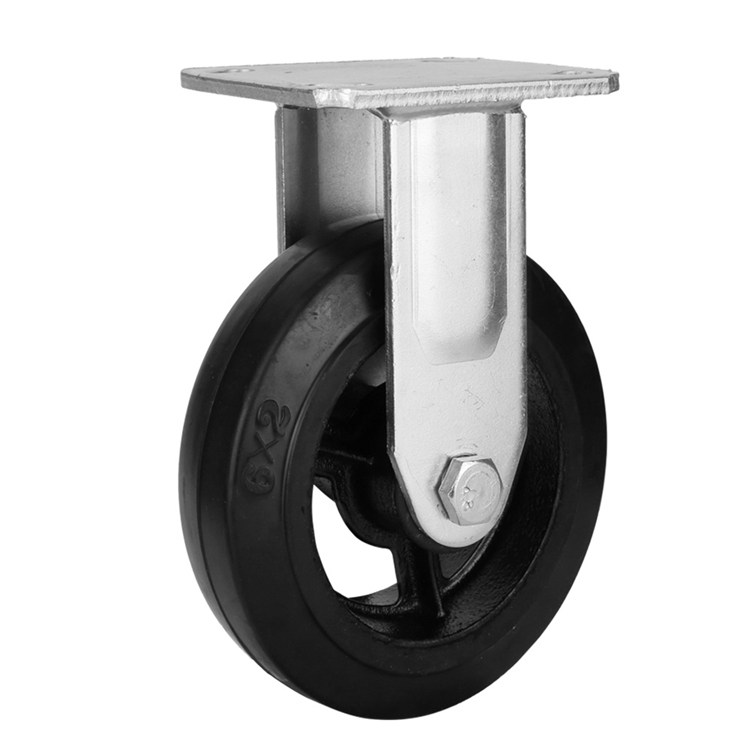 Pivotant En Caoutchouc 250Kg Robuste Roulette Avec Frein Latéral