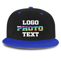 Casquette de baseball 6 panneaux vierge en coton avec logo brodé en 3D, ajustable, vente en gros