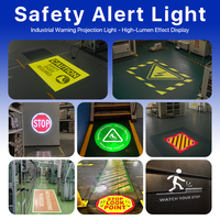 Projecteur LED Industriel Étanche 120W - Lumière à Motif Gobo Haute Luminosité pour Avertissement de Sécurité et Marquage de Danger en Usine