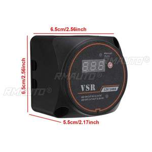 รีเลย์แยกการชาร์จแบบไวต่อแรงดันไฟฟ้า พร้อมหน้าจอดิจิตอล VSR 12V 140A สำหรับรถบ้าน รถ RV เรือยอชท์ เรือเดินสมุทร อุปกรณ์แยกแบตเตอรี่อัจฉริยะ - Product Image 5