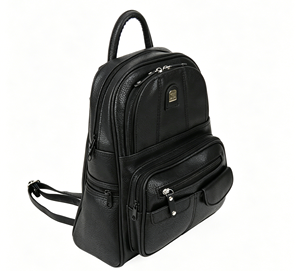 <span class=keywords><strong>Zaino</strong></span> in Pelle PU Nera per Donne, Multi Tasche, Piccolo <span class=keywords><strong>Zaino</strong></span> da Viaggio, <span class=keywords><strong>Zaino</strong></span> in Pelle Trendy da <span class=keywords><strong>Donna</strong></span>, Borsa Casual per Uso Quotidiano - Product Image 2