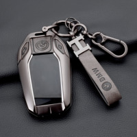 Vente en gros de mode luxe cuir de haute qualité en alliage de zinc métallique pour bmw e46 g30 display car key fob case cover shell
