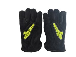 ANSI CUT 5 seviye petrol gazı koruyucu eldiven TPR kauçuk darbe inek bölünmüş deri anti-statik kaymaz gıda güvenli inşaat için - Product Image 5