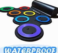 Batterie électronique de jazz portable de bureau, pliable, en silicone et ABS, colorée, avec double haut-parleur, modèle FDK-313, OEM/ODM
