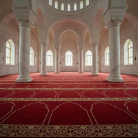 Tapis de prière imprimé en nylon, motif turc traditionnel, tapis de mosquée économique, tapis de mosquée mural, tapis de mosquée de style turc