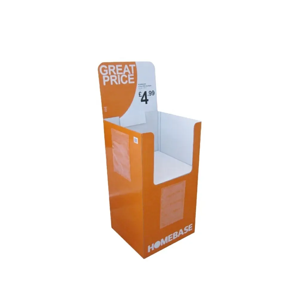 Popular Wholesale Factory Customized Orange Cardboard Dump Bin