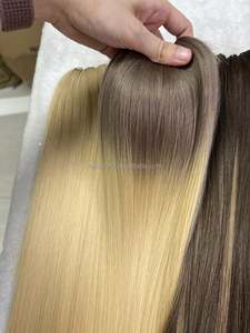 Nuovissima <span class=keywords><strong>Metodo</strong></span> H6 per Extension Capelli a Piuma Realizzata con Capelli Europei Premium del Hunan Colore Biondo Personalizzato Trama a Piuma Collegata - Product Image 6