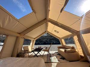 Tienda de Campaña Inflable Impermeable de PVC con Bomba Manual para Acampar en Familia Durante el Fin de Semana - Product Image 6