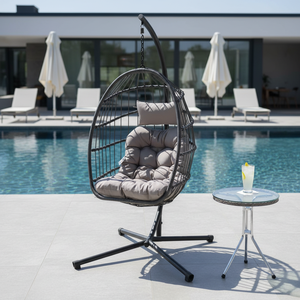 All Weather Cheap <strong>UK</strong> Camping <strong>Garden</strong> Furniture Rattan Outdoor Patio Balcony <strong>Egg</strong> Shape Hanging Swing <strong>Chair</strong> - Product Image 2