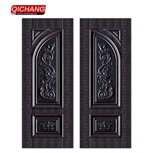 Qichang puerta moldeada piel sunmica puerta hoja de metal estampado en caliente puerta acero piel puerta cubierta placa marco