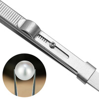 Pince à épiler professionnelle de bijoux en acier inoxydable de haute qualité pour les outils de fabrication de bijoux de bijoutier de bijoux de diamant de bricolage