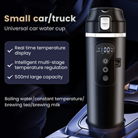 Tasse chauffante pour voiture, grande capacité, bouilloire intégrée, thermos en acier inoxydable 304, tasse électrique intelligente