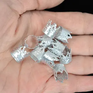 Clip per Capelli in Alluminio Regolabili 10x10mm, Design Traforato per Acconciature a Treccia - Product Image 6